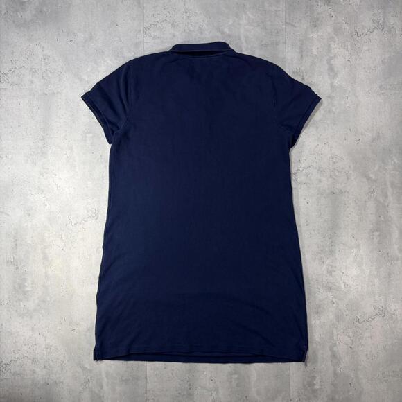 Y2K Navy Polo Ralph Lauren Grunge Embroidered Shirt Dress - Picture 7 of 7